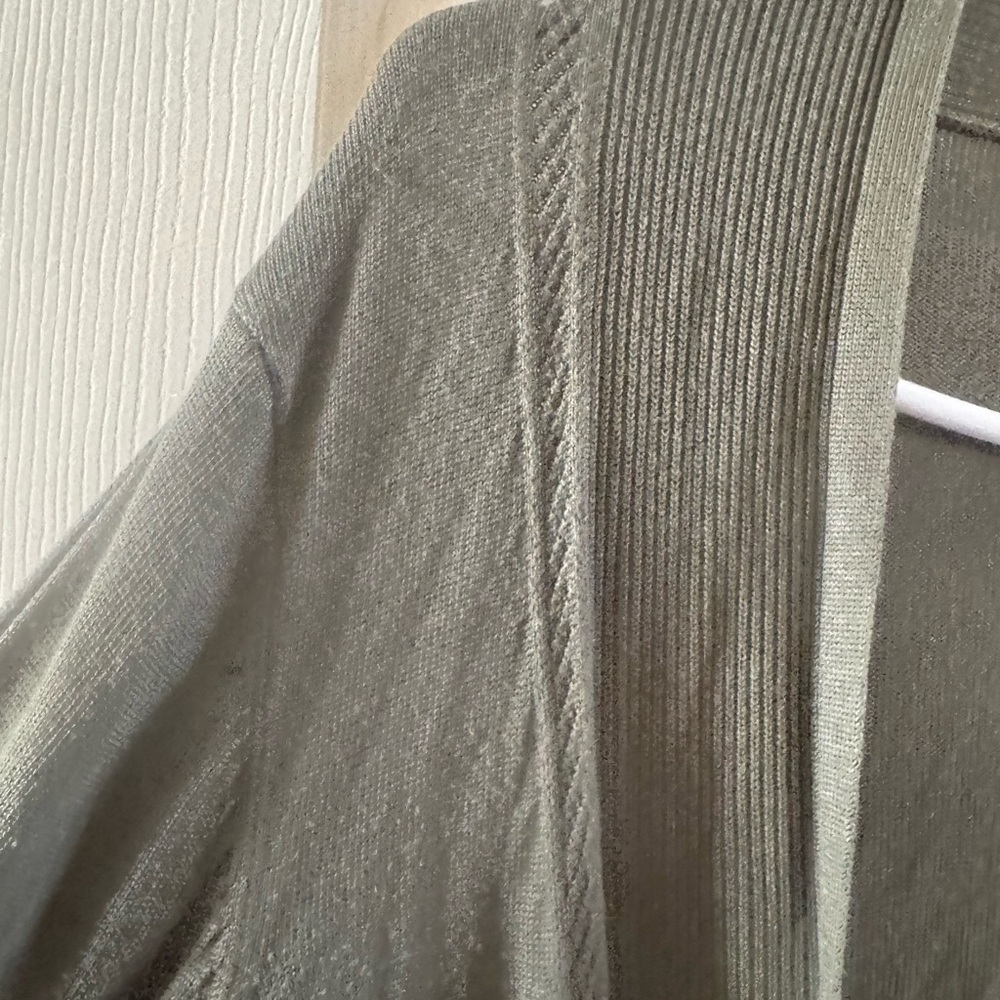 Olive Green Women's Cardigan - Picture 2 of 9